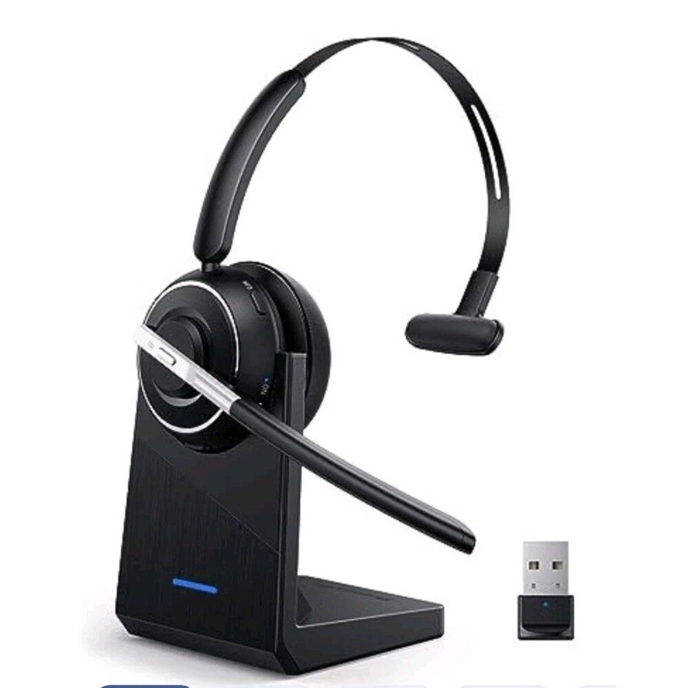 PrancyBt KH122M Wireless Bluetooth V5.2 Mono Headset with Charging Case Black